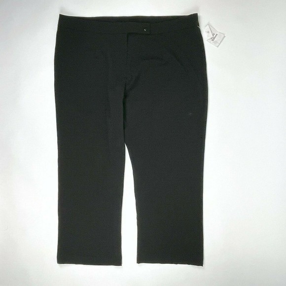NWOT Silhouettes Women's Size 22W Black Semi Stretch Casual Dress Pants - Picture 1 of 8